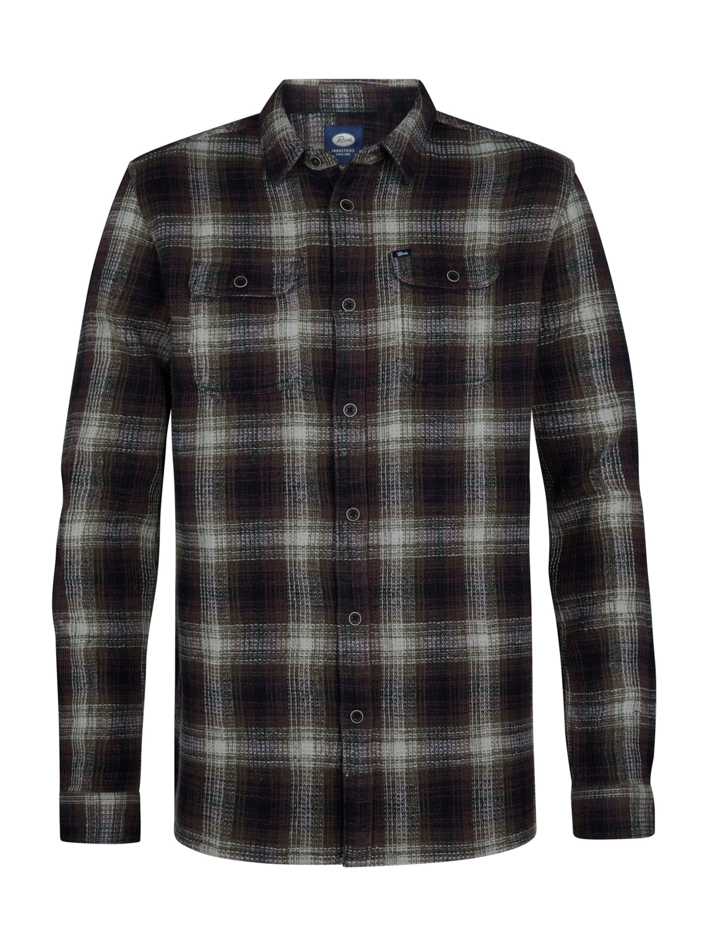 Petrol Industries Средняя посадка Рубашка в Красный: спереди