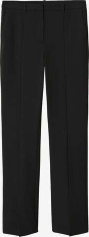 Regular Pantalon à plis 'Anne' MANGO en noir : devant