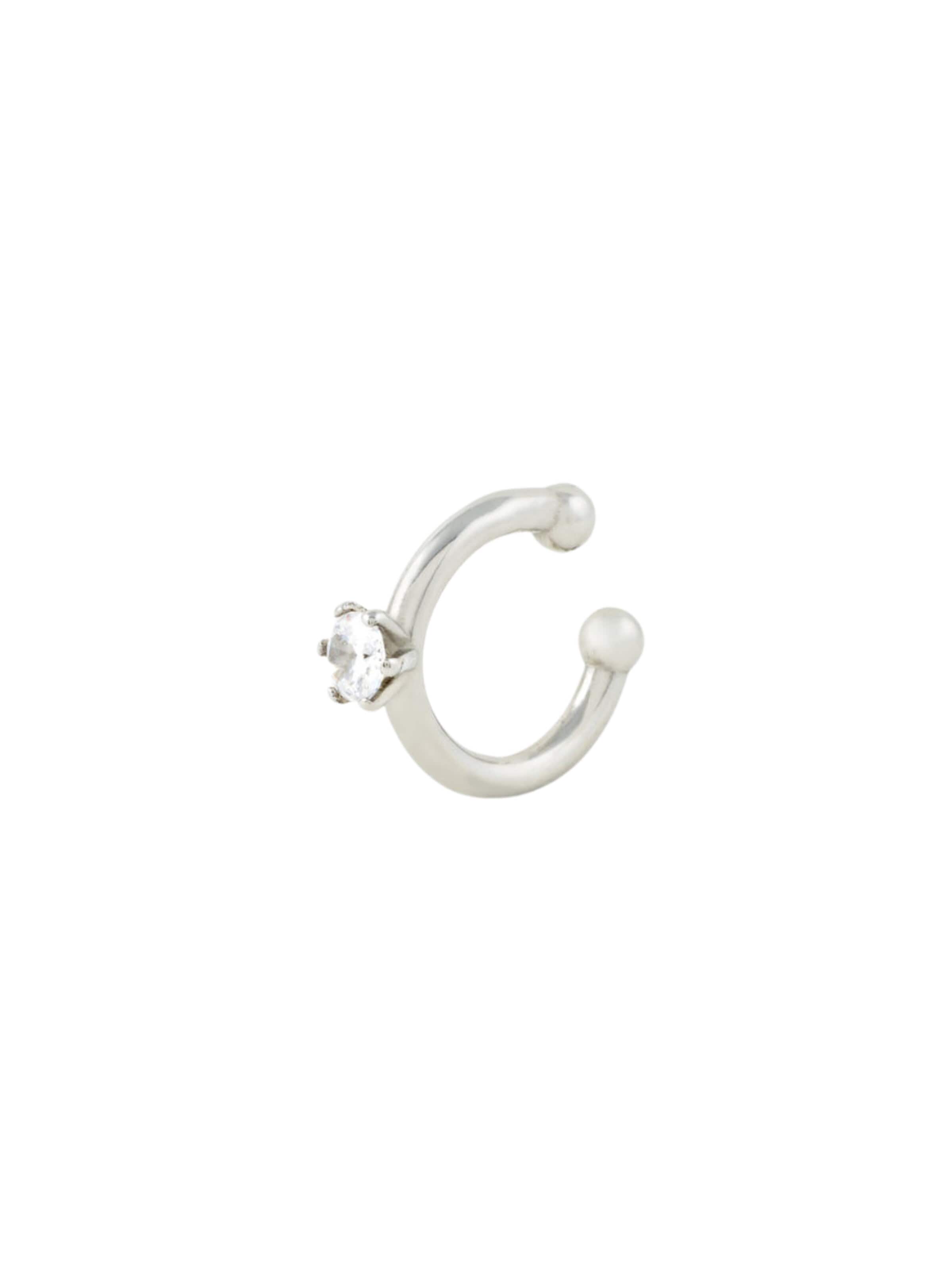 YParis Earrings 'Ear cuff Bully Star S' in Silver: front