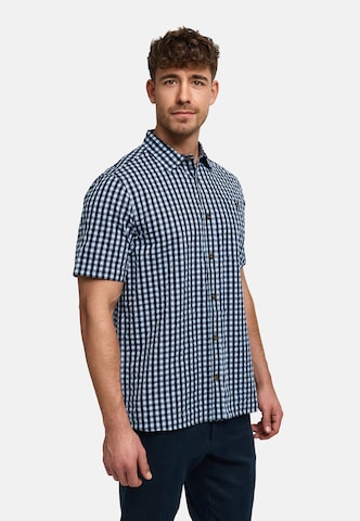 INDICODE JEANS Comfort fit Button Up Shirt in Blue