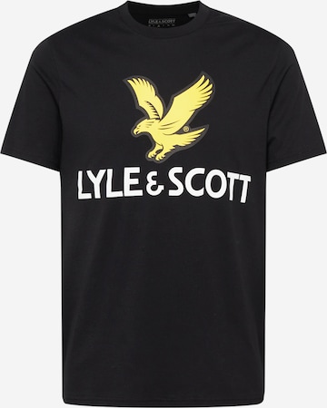 Lyle & Scott Tričko – černá: přední strana