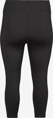 Active by Zizzi Skinny Sportbroek 'Abasic' in Zwart