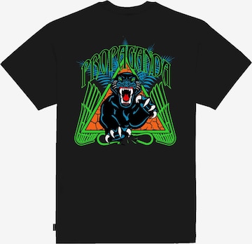 Propaganda Shirt 'Panther-Dreieck' in Zwart