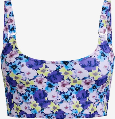 Bikinio viršutinė dalis 'Selma' iš Swim by Zizzi, spalva – azuro spalva / šviesiai geltona / pastelinė violetinė / tamsiai violetinė, Prekių apžvalga