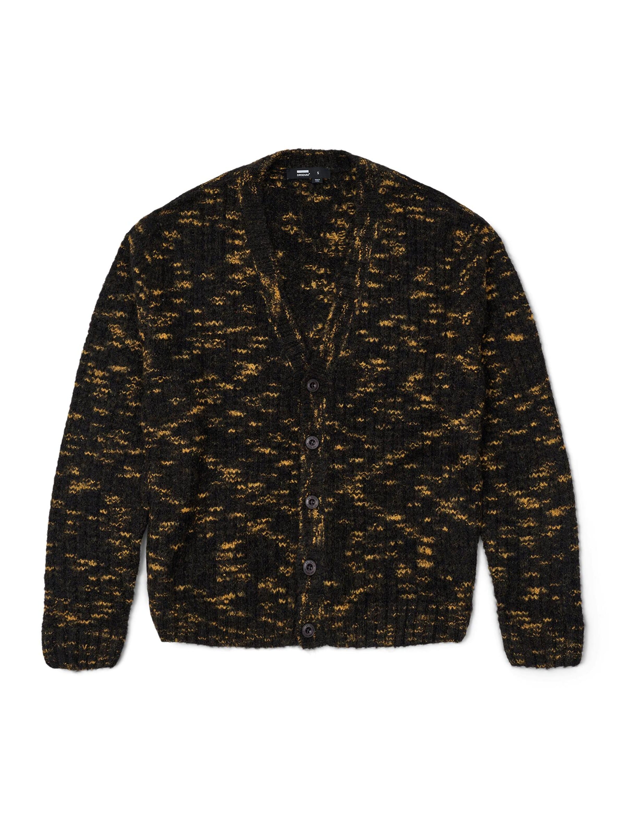 Dr. Denim Gebreid vest 'Tom' in Zwart: voorkant