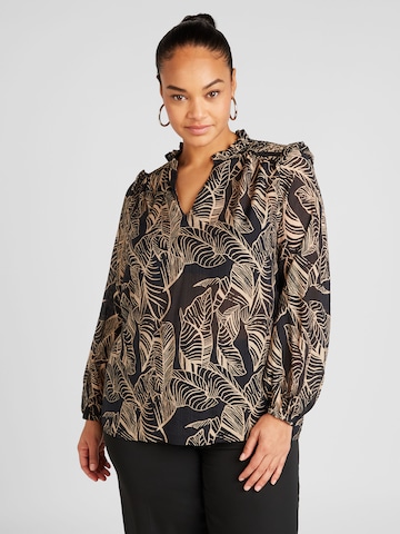 ONLY Carmakoma Blouse 'BETSEY' in Zwart: voorkant