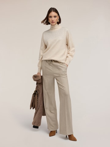MOTIVI Wide leg Broek in Beige