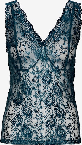 Cream - Top em azul: frente