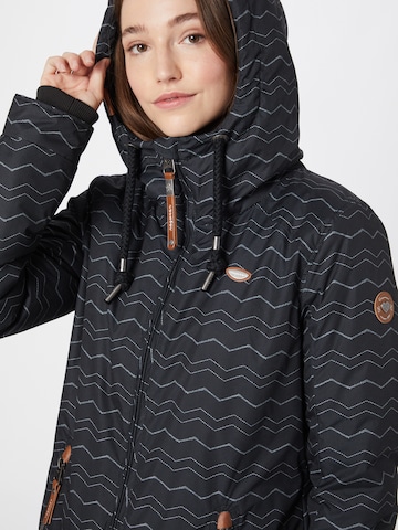 Ragwear Between-Season Jacket 'Zuzka Chevron' in Black