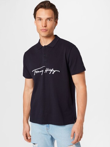 Tricou 'Signature' de la TOMMY HILFIGER pe albastru: față