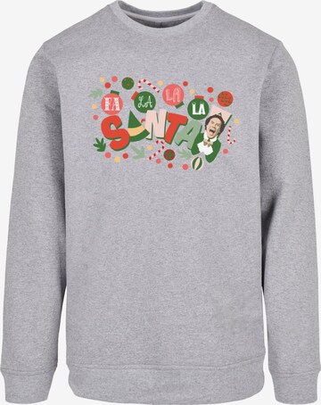 ABSOLUTE CULT Sweatshirt 'Elf - Santa' in Grijs: voorkant