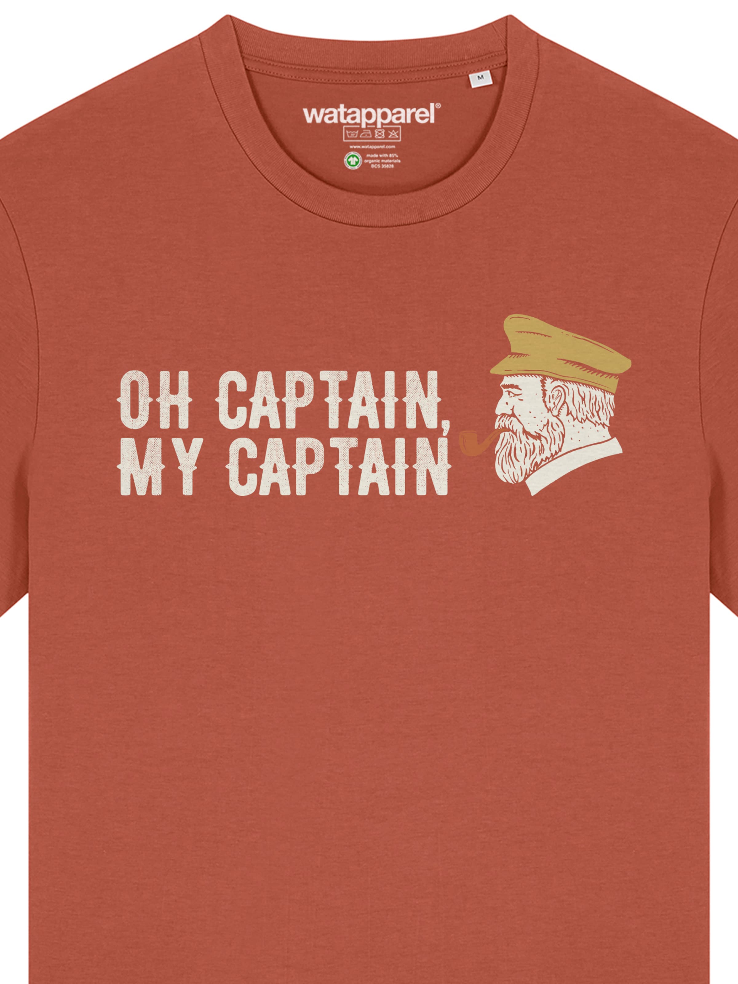 Watapparel Shirt 'Oh Captain My Captain' in Brown