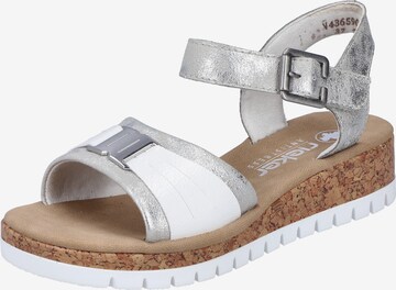 Rieker Sandals in Silver: front