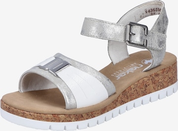 Rieker Sandals in Silver: front