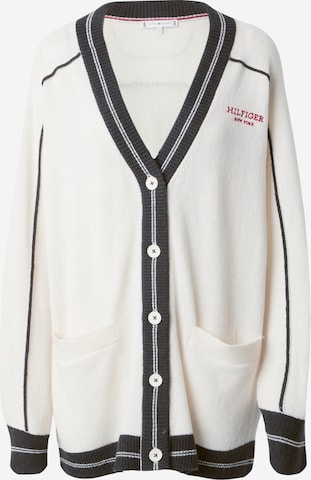 TOMMY HILFIGER Gebreid vest in Wit: voorkant
