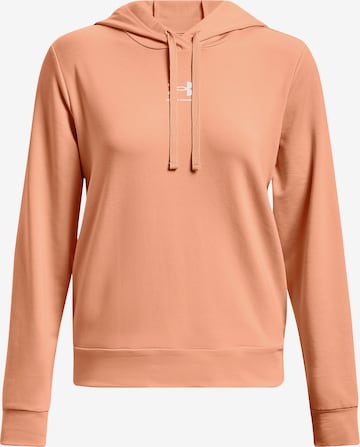 Sweat de sport 'Rival Terry' UNDER ARMOUR en orange : devant