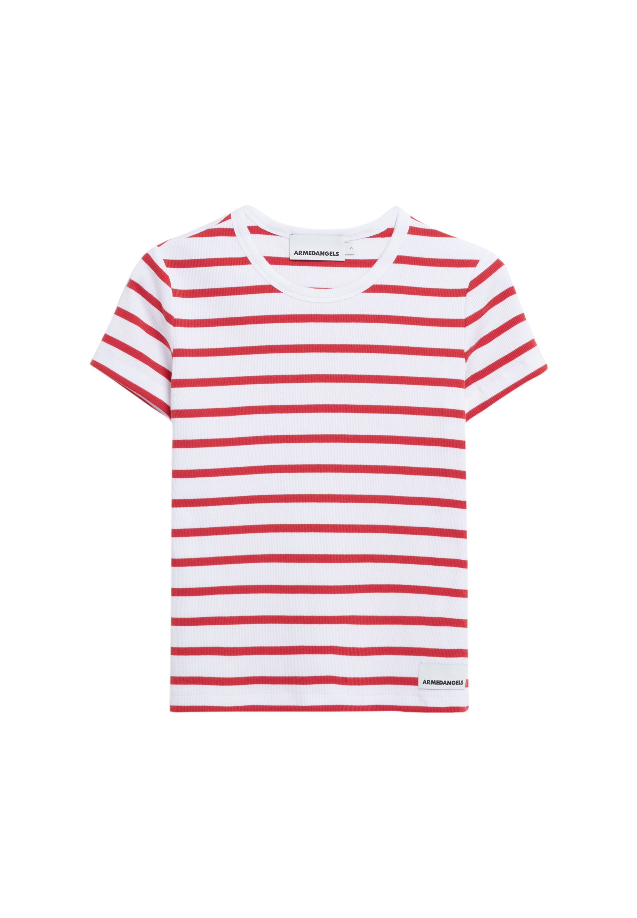 ARMEDANGELS T-Shirt KARDAA STRIPES in Weiß: Vorderseite