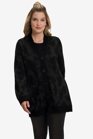 Cardigan Ulla Popken en noir : devant