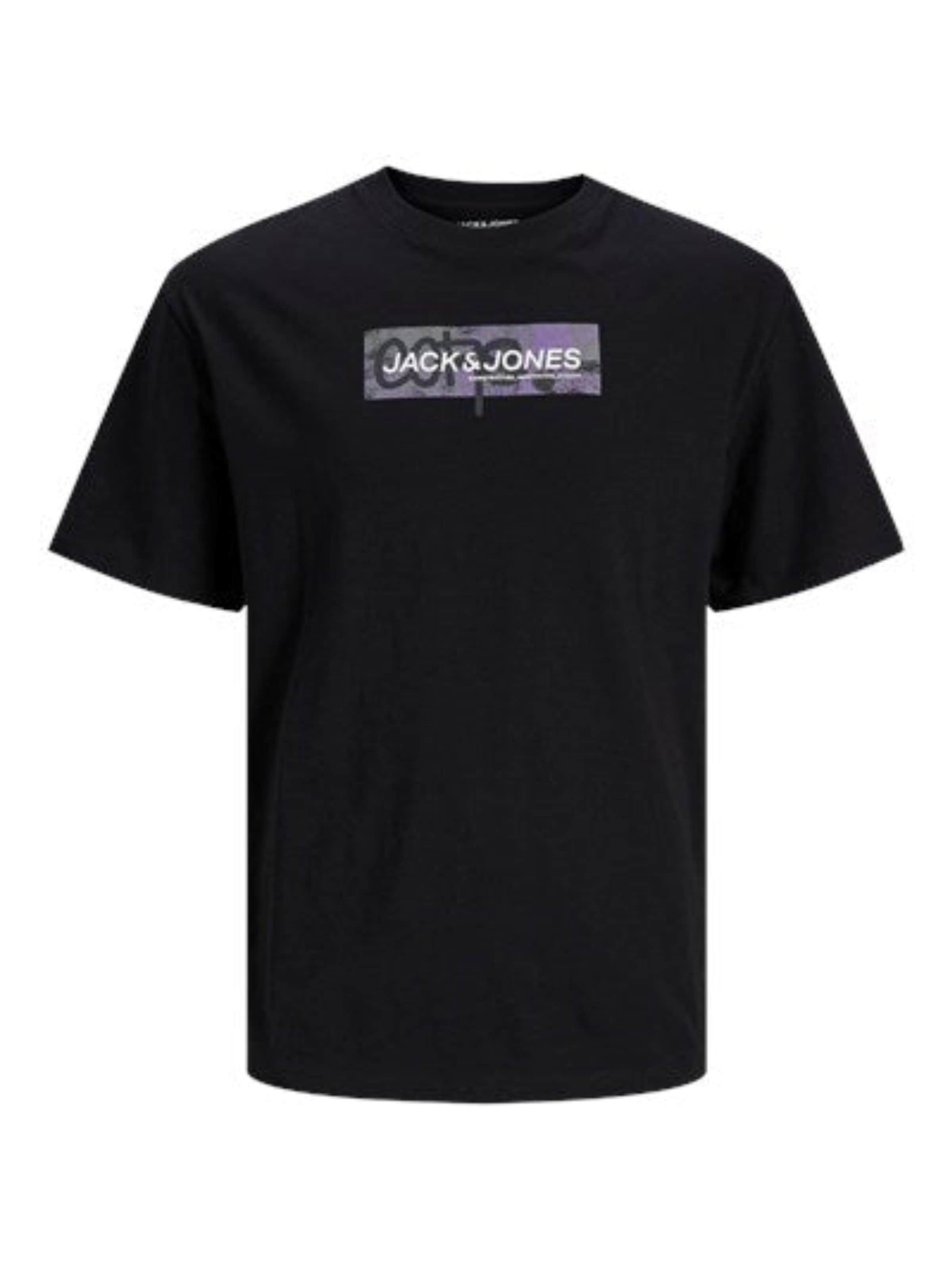 JACK & JONES Shirt 'Jcoaop' in Black: front