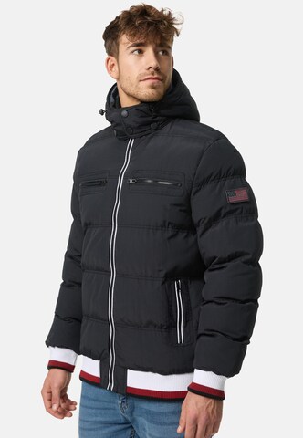INDICODE JEANS Winterjas 'Marlon' in Zwart