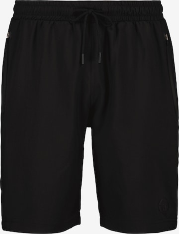 Sergio Tacchini Sportshorts 'RISPECCHIO' in Schwarz: Vorderseite