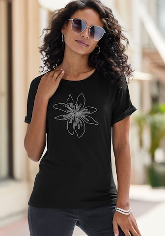 LASCANA T-Shirt in Schwarz