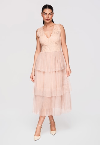 Ombre Evening dress in Beige: front