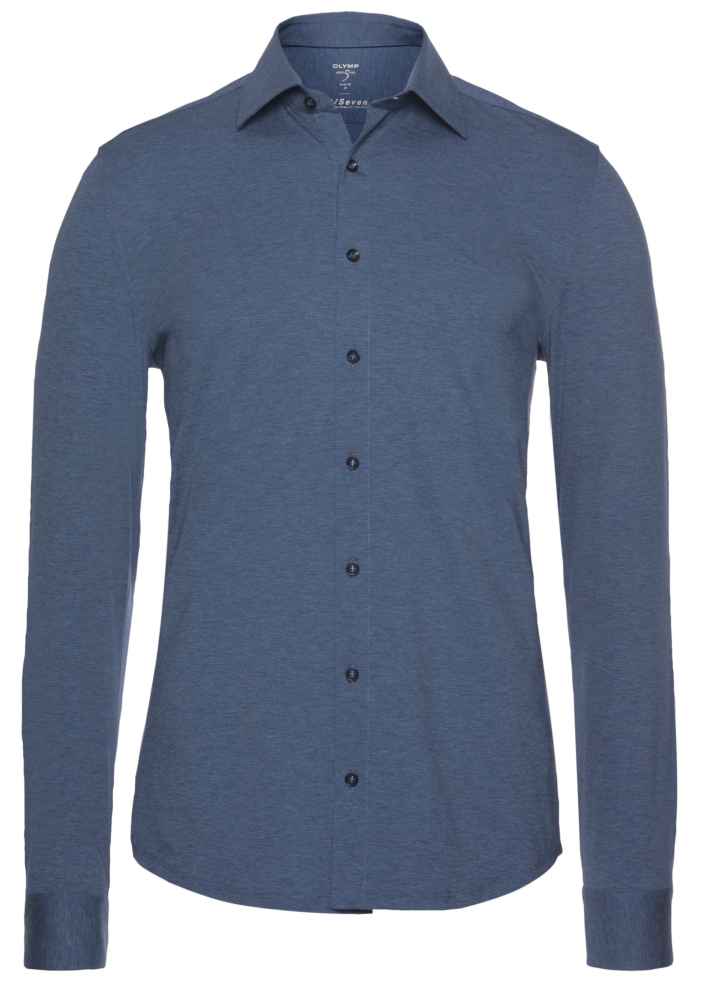 OLYMP Slim fit Zakelijk overhemd in Blauw: voorkant