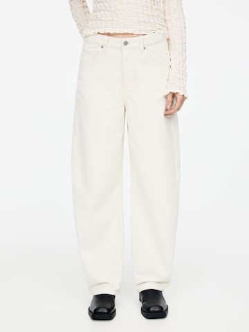 Wide leg Pantaloni di Pull&Bear in beige: frontale