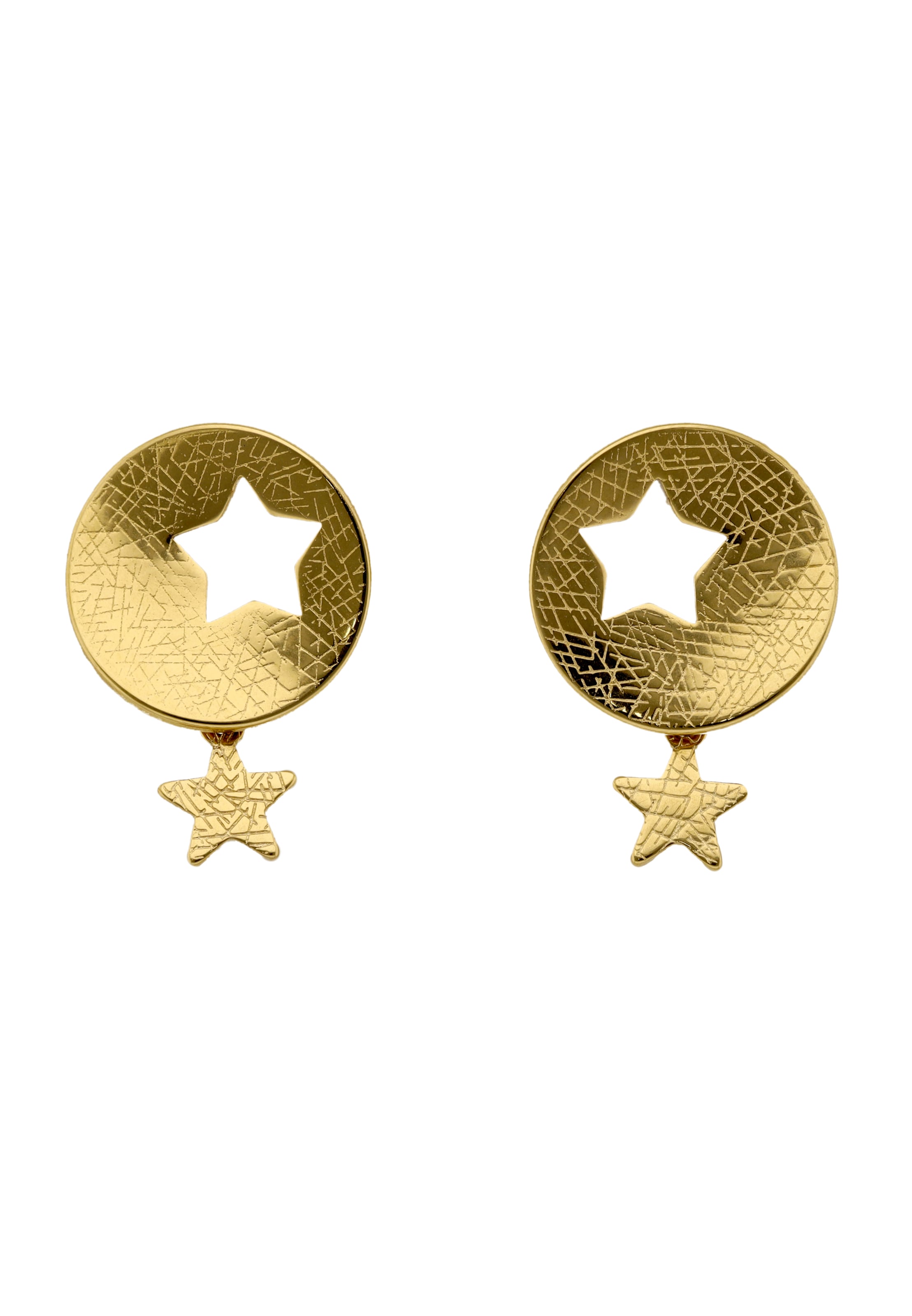 IZIA - Pendientes en oro: frente