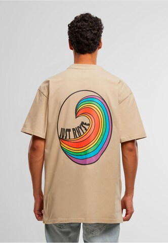 Just Rhyse Футболка 'Rainbow Wave' в Бежевый: спереди