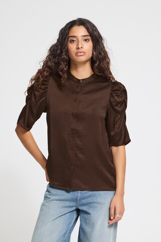 ICHI - Blusa 'MARITVITTA' en marrón: frente