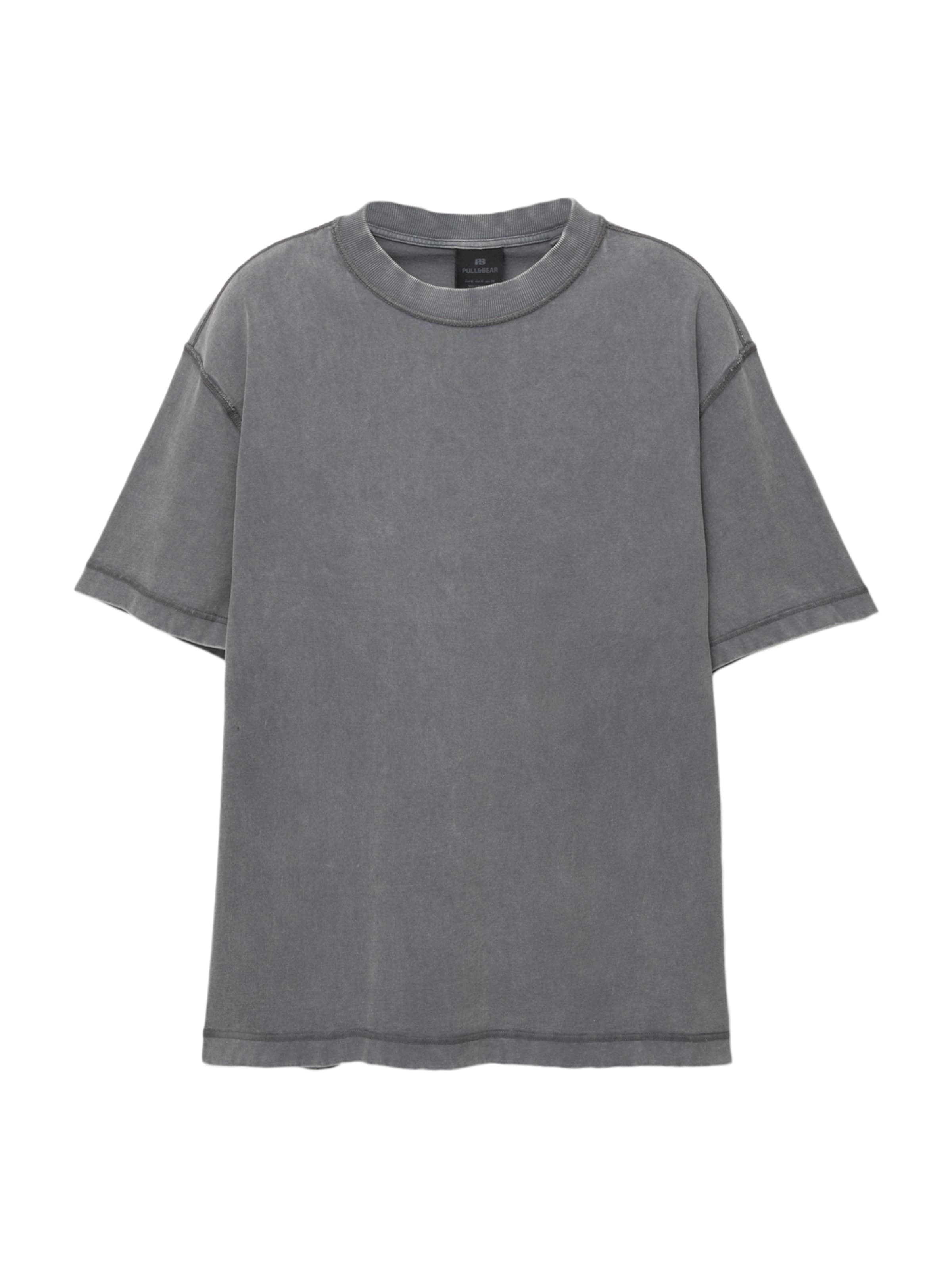 Pull&Bear Koszulka w kolorze szary: przód