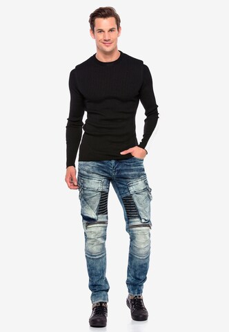 CIPO & BAXX Regular Cargo Jeans in Blue