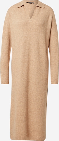 COMMA Gebreide jurk in Beige: voorkant