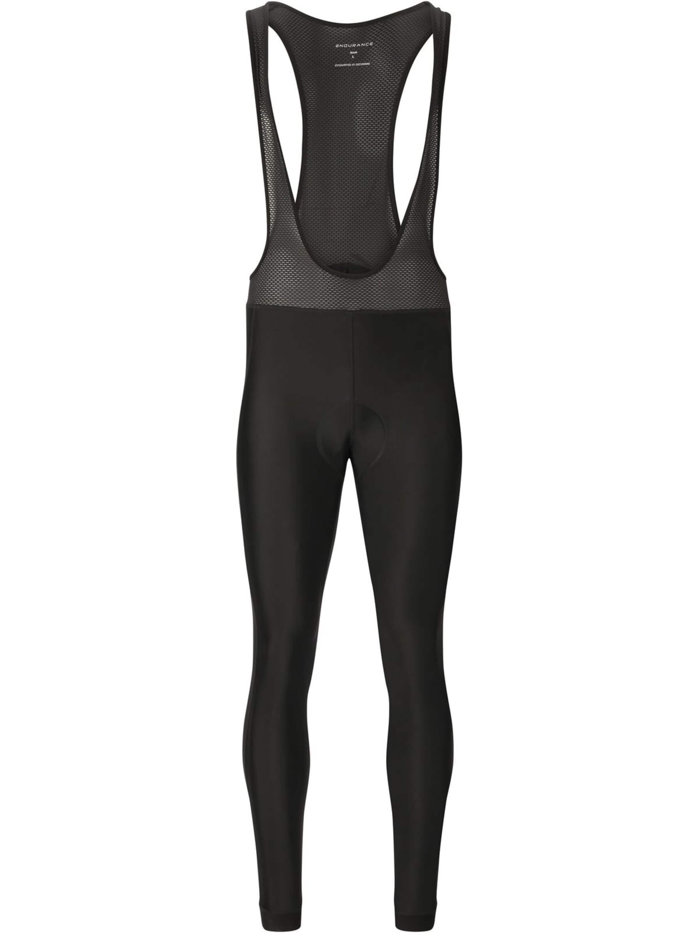 ENDURANCE Skinny Leggings 'Gorsk V2 M Long Cycling Tights W/Bib' in Black: front