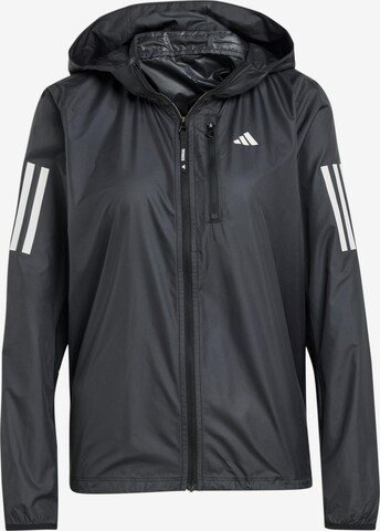 ADIDAS PERFORMANCE Athletic Jacket 'OWN THE RUN' in Black: front