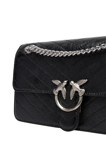 PINKO Torba na ramię 'Pinko Sac Rabat Love One Light Mini Vitello Wr Noir' w kolorze czarny