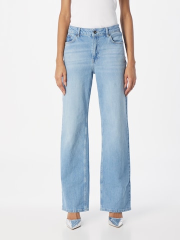 PULZ Jeans بساق عريضة جينز 'VEGA' بلون أزرق: الأمام