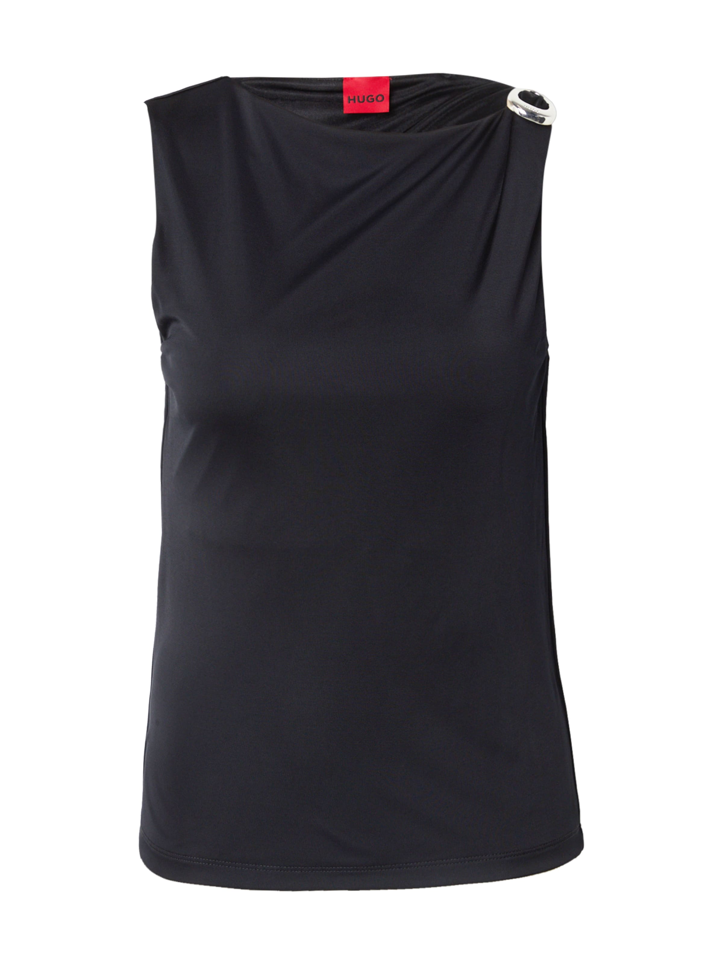 HUGO Top 'Dastasy' in Schwarz: Vorderseite