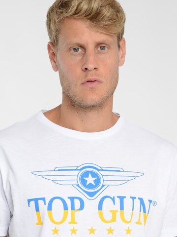 TOP GUN Shirt ' TG22011 ' in Weiß