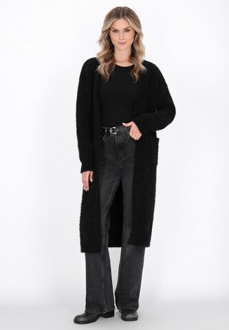 DreiMaster Vintage Gebreid vest 'Vintage' in Zwart: voorkant