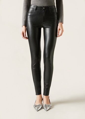 CALZEDONIA Skinny Pants 'THERMO' in Black: front