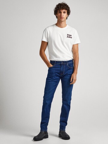 Coupe slim Jean 'Stanley' Pepe Jeans en bleu