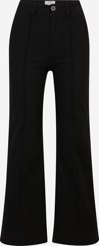 Cotton On Petite Wide leg Trousers with creases in Black: front