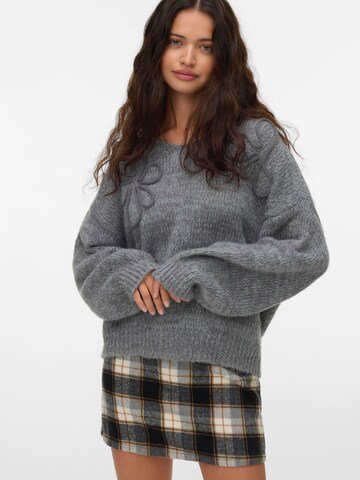 VERO MODA Pulóver 'VMLOLLIPOP' - szürke: elől