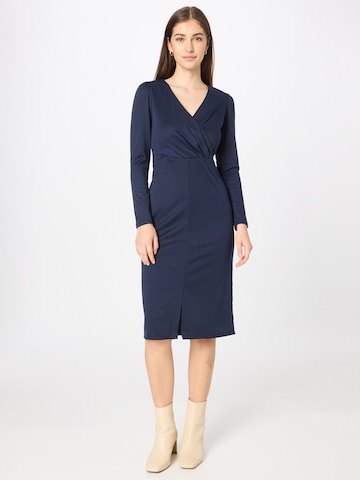 Wallis Curve Dress in Blue: front