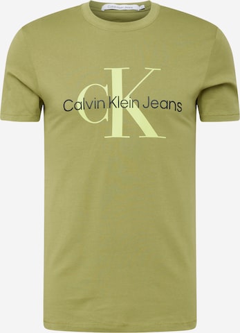 Calvin Klein Jeans Shirt in Groen: voorkant