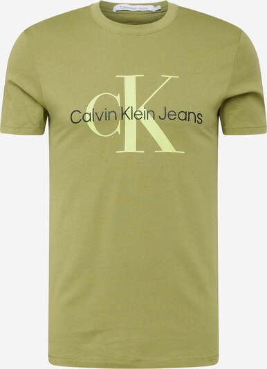 Calvin Klein Jeans T-Krekls, krāsa - haki / olīvzaļš / melns, Preces skats