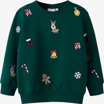 NAME IT - Sudadera 'NKMKringle' en verde: frente